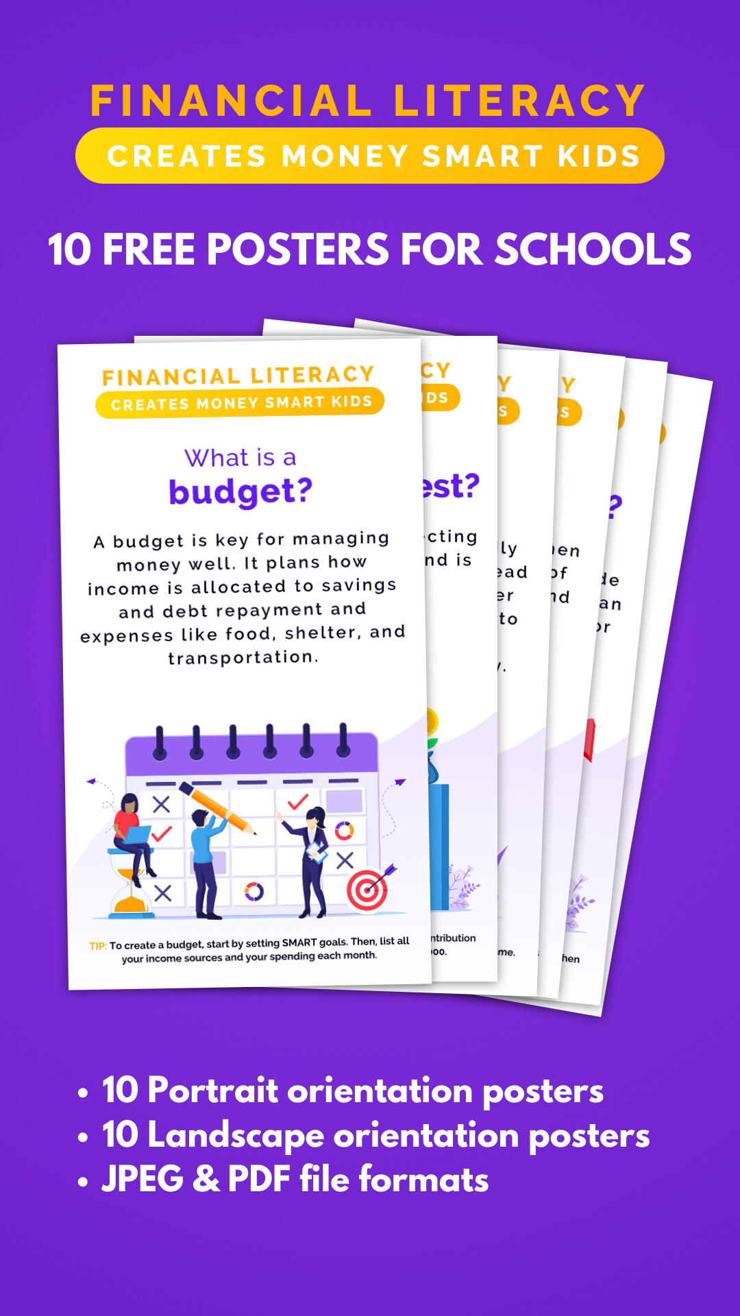 Download Free Financial Literacy Month Posters Rise Vision